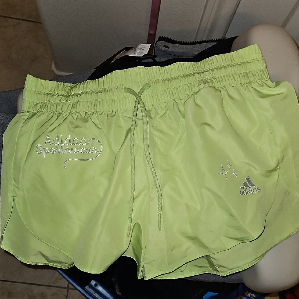 Adidas Women's Lime Green Shorts